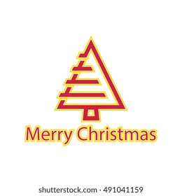 Merry Christmas Card - Vector Design Template