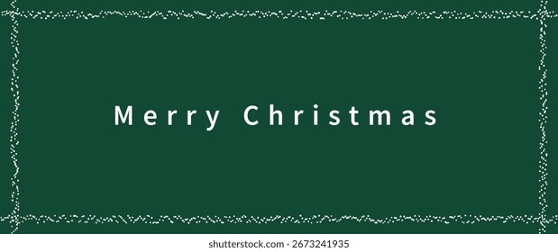 Tarjeta de Feliz Navidad. Navidades Vector elegante ilustración de invitación verde. Tarjeta de felicitación de invierno con copos de nieve.