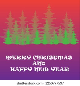 Merry christmas card. Vector Illustration. New year card