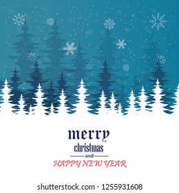 Merry christmas card. Vector Illustration. New year card
