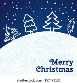 Merry christmas card. Vector illustration.