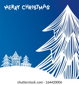 Merry christmas card vector illustration