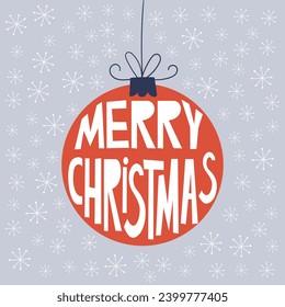 Merry Christmas card. Vector illustration