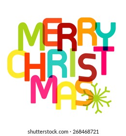 Merry Christmas Card - Vector illustration