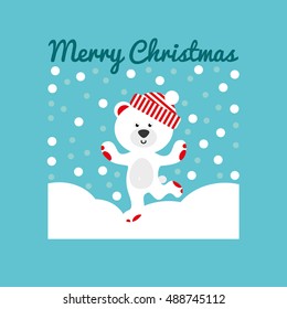 Merry Christmas card. Vector Illustration