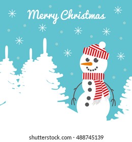 Merry Christmas card. Vector Illustration