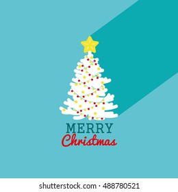 Merry Christmas card. Vector Illustration