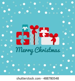 Merry Christmas card. Vector Illustration