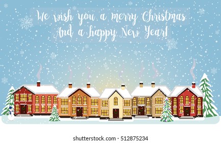 Merry christmas card. Vector illustration. Happy new year