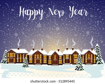Merry christmas card. Vector illustration. Happy new year