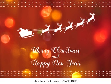 Merry christmas card. Vector illustration. Happy new year