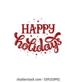 Merry christmas card, vector text for design greeting cards, photo overlays, prints, posters. Happy holidays. Merry christmas and valentines day quote.