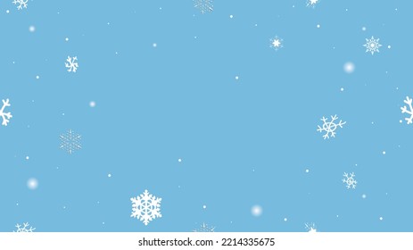 Merry Christmas Card.Christmas And New Year Text On Blue Xmas Background With Snow Snowflake.Typography For Christmas And Winter Holiday Greeting Card.invitation,postcard,web,Vector Illustration EPS10