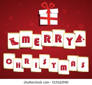 Merry christmas card.Vector illustration.
