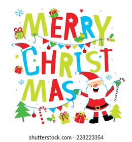 Merry Christmas Cartoon Vector