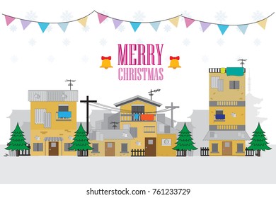 Merry Christmas. Celebrate Background. Vector Illustration