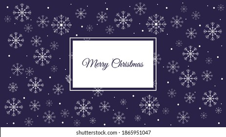 Merry Christmas  Celebrating Card  Snowing Background