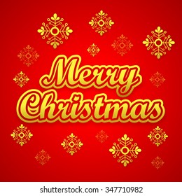Merry Christmas celebration background design with snowflakes