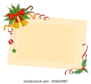 Merry Christmas celebration border and decoration frame in vector