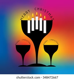 Merry Christmas celebration concept vector 