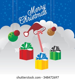 Merry Christmas celebration concept vector 