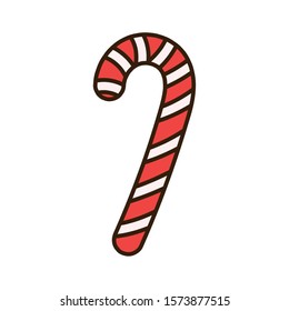 merry christmas celebration decoration candy cane vector illustration