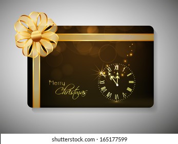 Merry Christmas celebration gift card. 