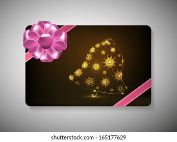 Merry Christmas celebration gift card. 
