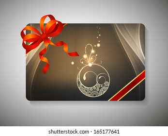 Merry Christmas celebration gift card. 