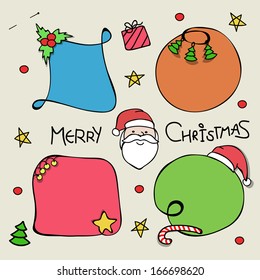 Merry Christmas celebration greeting card or invitation card. 