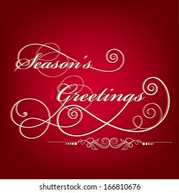 Merry Christmas celebration greeting card or invitation card with stylish text on red background. 