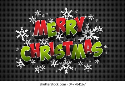Merry Christmas celebration greeting card design vector illustration