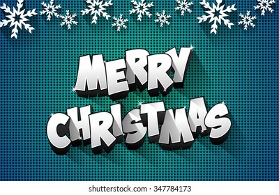 Merry Christmas celebration greeting card design vector illustration