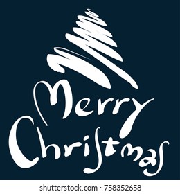 Merry Christmas celebration greeting card vector template. 