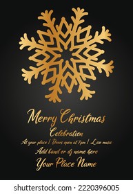 merry Christmas celebration party poster flyer or social media post template design