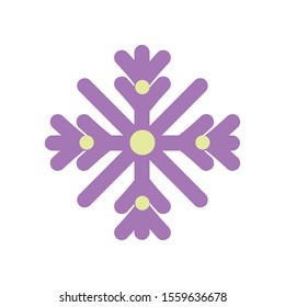 merry christmas celebration snowflake decoration ornament vector illustration
