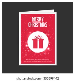 Merry Christmas celebration typography with gift box