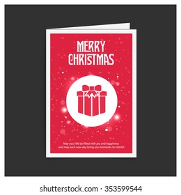 Merry Christmas celebration typography with gift box