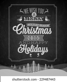 Merry Christmas chalkboard.