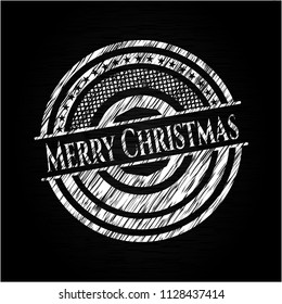 Merry Christmas with chalkboard texture