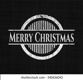 Merry Christmas with chalkboard texture