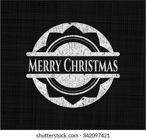 Merry Christmas with chalkboard texture