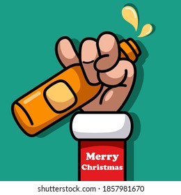 Merry Christmas  Cheers character vector art