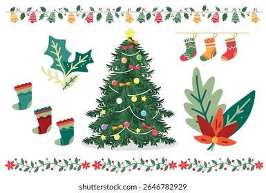 Merry Christmas collection with bells_shoes_tree and many more