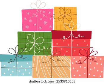 merry christmas collection vector illustrations