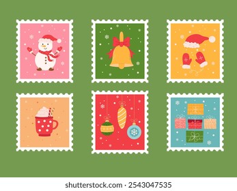 merry christmas collection vector illustrations