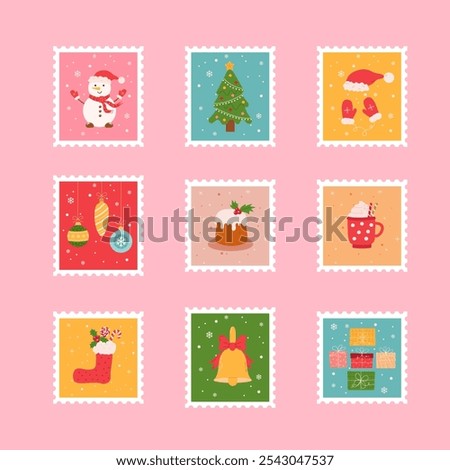 merry christmas collection vector illustrations