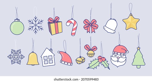 Merry Christmas collection. Vector set of Christmas.