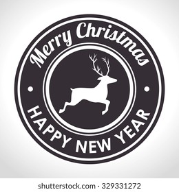 Merry christmas colorful card design, vector graphic.