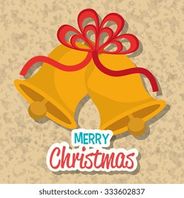 Merry christmas colorful card design, vector illustration graphic.